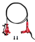 Red HB875 Two-Piston Hydraulic Disc Brake Set For Mountain Bikes And E-Bikes, Front And Rear Levers, 1450mm Aluminum Alloy