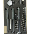 Inside Micrometer Bore Gauge Set 18-160mm Pro Grade Dial Indicator For Cylinder Bore Measurement showing components in case