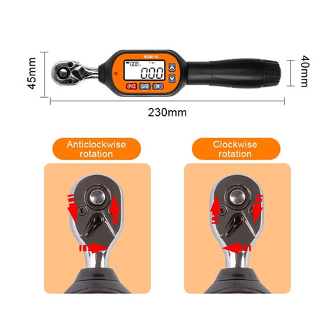 Get Your Hands On This Awesome GenSDH Digital Torque Meter, A Tiny Yet Mighty Tool For Bike And Car Repair pros Who Need Precision. This Adjustable Electric Torque Wrench Comes In 1/4, 3/8, And 1/2 Sizes With Up To 30N.m Capacity. It Turns Any Ratchet