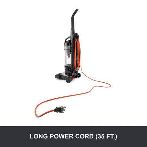 Hoover Commercial TaskVac Bagless Upright Vacuum Cleaner Lightweight 15 Pounds Powerful Suction For Carpet Hard Floor Cleaning Easy Maneuverability For Business Use