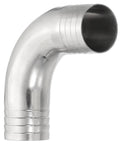 Heavy Duty One And A Half Inch 90 Degree Hose Barb Fitting Stainless Steel 304 Elbow Connector For Pneumatic And Hydraulic Systems Universal Barbed Adapter 38.1 mm Od One Piece, side view