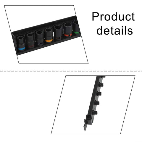 Must Have 10 Pc Chrome Vanadium Impact Socket Set for Heavy Duty Jobs with Swivel Heads Plus 96 Inch Extension Bar And Full Size Drive Ranging From 10mm To 24mm For Every Garage Task, black color-coded sockets on rack