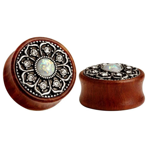 Sun Moon Organic Wood Saddle Ear Plugs Set Eight Pairs For Tunnels And Piercings Gift Box Finely Polished Easy Insertion Harmless To Skin