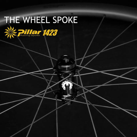 Close-up of Gravel Carbon Wheelset with Ceramic Bearings and Disc Brakes hub center with visible spokes