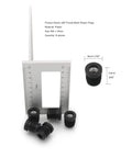 10 Pack Thread Tube Plugs For Furniture Legs With M8 Screw Holes 19mm Diameter Plastic Black Round Nut Plugs next to ruler