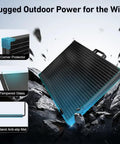 100W Portable Solar Panel Suitcase With Waterproof 10A Charge Controller, Foldable Solar Charger, rugged design features