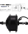 36 Volt 250 Watt Rear Wheel Hub Motor Built Like A Tank With Aluminum Alloy Frame showing cable connections and mounting details.
