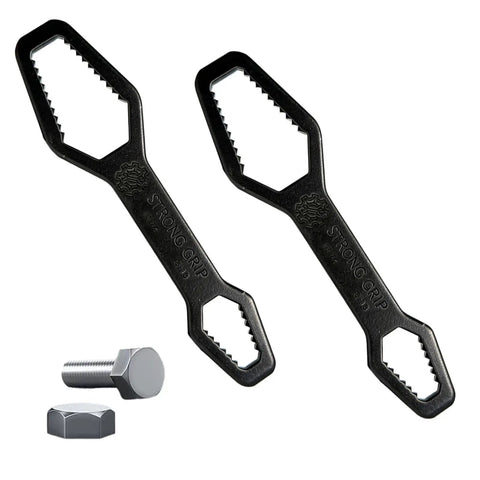 Two Pack Multi Functional Adjustable Wrench 6 Inch Universal Gear Style Self Adjusting Spanner for Home Repairs and Workshop