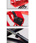 Close-up view of Mobile Electric Hydraulic Scissor Lift Built Like A Heavy Duty Workhorse With Five Hundred Kilogram Payload and Four Meter Platform Rise controls and hydraulic system.