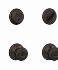 Georgian Style Front Door Deadbolt Lock in Aged Bronze, Easy Install Single Cylinder Keyed Entry Built Tough for Security