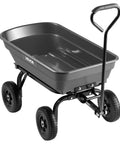 Heavy Duty Workhorse 400Lb Capacity Wheelbarrow Dump Cart With 8 Inch Flat Free Tires And Quick Release Dump System Built For Easy Load And Haul Of Soil Gravel Firewood Or Crops Great For Home Garden Farm And Yard Projects
