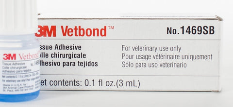 Vet Tissue Adhesive For Pets Fast Acting Wound Glue 0.1 Oz 3 Ml Surgical Grade Skin Sealant with packaging
