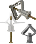 Heavy Duty Self Drilling Anchor Screws Set 20 40 60 80 Pcs Plastic Expansion Drywall Anchors displayed individually and assembled