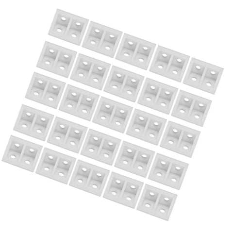 Right Angle Corner Braces 50 Pack Plastic Brackets For Drawer And Furniture Support White Durable Diy Hardware Kit For Quick Repairs And Strong Joint Reinforcement