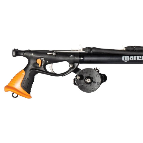 Beast Mode Viper Pro DS Speargun For Spearfishing Pneumatic Gun With Aluminum Barrel And Vertical Spiro Reel 120cm anodized frame close-up