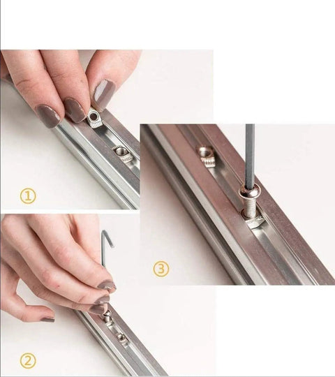 Reliable M4 T Slot Nuts Hammer Head Fastener Nuts for Aluminum 40x40 Profiles installation process