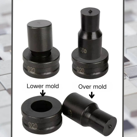 30 Piece Round Hole Punch Die Set For CH 70 Hydraulic Punch Machine, Heavy Duty Metal Dies For Steel Copper Aluminum, lower and over molds