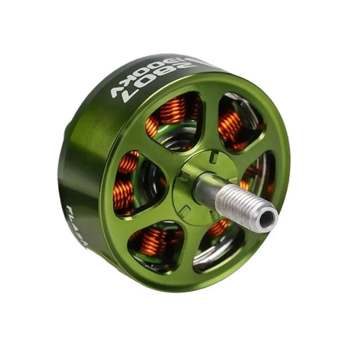 1300KV Brushless FPV Drone Motor 4 Pack For 3-6S LiPo 7 Inch Freestyle Long Range Quad DIY Parts Outrunner With Aluminum Housing Low Heat Durable Bearings Easy Install, green aluminum