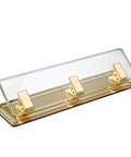 Clear Acrylic 3 Hole Punch For 10 Sheets With Four And A Quarter Inch Hole Spacing Gold Accents Easy No Fuss Desktop Puncher
