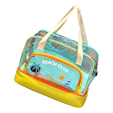 Dry Wet Separated Storage Bag For Gym And Beach Gear With Separate Dry And Wet Compartments, Waterproof Pocket, colorful design
