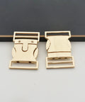 Built Tough 25mm Side Release Buckle Set 5 Pack Metal Quick Release Buckles For Paracord Bracelets Dog Collars Harnesses Light Gold Finish