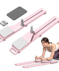 Heavy Duty Pilates Board And Versatile Ab Trainer Kit in pink with detachable roller and soft pad base being used.
