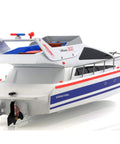 Atlantic Yacht RC Boat 28 Inch Remote Control Speed Watercraft With Luxury Modern Cruise Design, Twin High Speed Motors, Realistic Deck, Blue