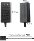 29V 2A Electric Recliner Power Supply Replacement Adapter For Okin Limoss Lift Chairs And Sofas Plug And Play Wide Compatibility With DeltaDrive And BetaDrive Motors Works With Lazboy Pride Golden Kaidi Flexsteel Ashley Berkline And More black adapter with 78 in cord and 3.97 in body