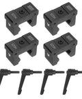 HG25 Linear Guide Rail Fixed Slider With Anti Collision Block Stopper And Handle Positioning Block For CNC Machines 3D Printers And Laser Engravers 4 Pack Dope Precision Parts, 4 black blocks