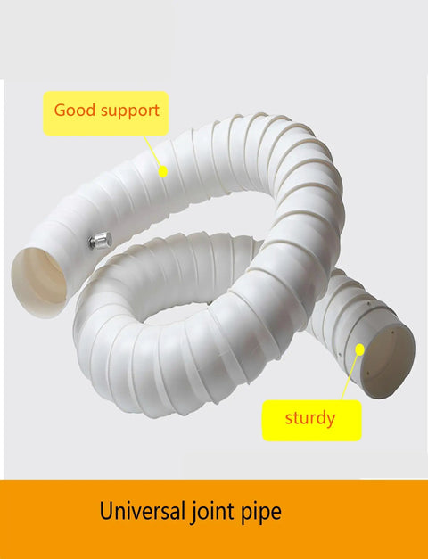 No Sweat Solder Fume Extraction Arm With Flexible Ducting For Industrial Ventilation And Welding Smoke Capture Smooth Positioning Design heavy-duty white universal joint pipe for fume extraction.