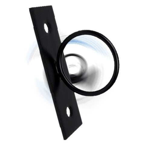 Image of Ten Division No Fuss Quick Install Hoop Fixtures With Pre Drilled Setup Includes Screws And Temperature Controlled Quick Arrange, black metal hoop and plate.