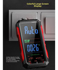 Rechargeable USB-C Digital Multimeter Workhorse Pro Grade With 6000 Counts And An 8 Inch Backlit Screen displaying temperature reading