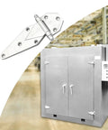 Heavy Duty Stainless Steel Barn Door Hinge Built Tough For Industrial Oven And Farm Rail Smooth Swing Professional Grade Hardware mounted on industrial oven