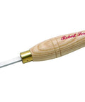 Kickass 1/4 Inch Micro Skew Chisel For Woodturning, HSS blade, ash handle, 10 inches, ideal for fine detail work on small projects.