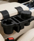 Boss Grade Rattle Free Cup Holder For Tesla Cybertruck And Rock Solid Engineered Abs Mount installed on beige console