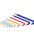 Top Tier 9 Piece Chrome Vanadium Hex Key Wrench Set with Textured Non Slip Grip For Tough Maintenance, Assembly Jobs At Home or Garage, Ball Flat Ends, Color Coded L Keys To Tackle Any Bolt, color coded hex keys