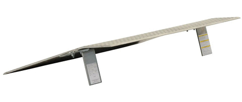 Tough As Nails Aluminum Dock Plate 30 By 36 Inches 3500 Pound Capacity smooth rolling treadplate ramp with locking posts.