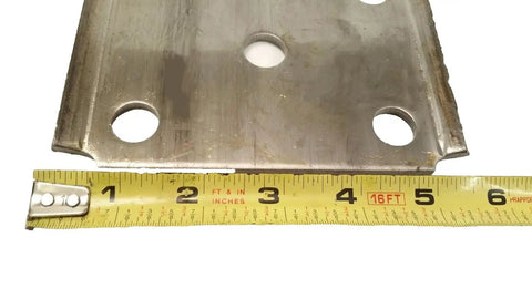 Beefy Heavy Duty Trailer U-Bolt Kit For 3-Inch Round Axles, 6-1/2-Inch Long, 1/2-Inch Diameter, 4-Pack, Fits 5200 And 6000 Lb Axles, Durable Hardware For Secure Towing; steel tie plate measured with tape