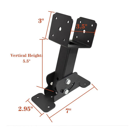 Heavy Duty Roof Riser Brackets Built Tough For Gazebo And Pergola, 4 Pack, Adjustable Saddle Roof Riser Posts, Galvanized Steel All Weather Patio Kit For 4x4 Pergolas