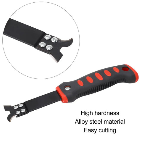 Gypsum Board Cutter With Rubber Handle And 55 Manganese Steel Blade For Fast Clean Cuts On Gypsum Cement Board Acrylic And Plexiglass Plates For Pro DIYers, black and red handle
