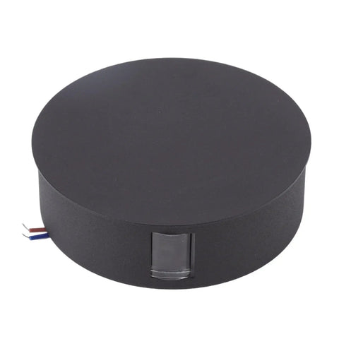 Jeanoko Contemporary Aluminum Wall Light Sconce 6W LED Lamp for Dining round black base showcasing sleek design and wiring.