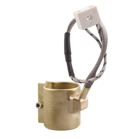 110V 250W Brass Band Heater 35mm By 45mm For Injection Molding Machines With Ceramic Wire Connection Safe Wiring Rust Resistant