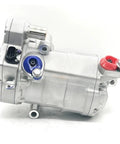 Heavy Gauge Electric AC Compressor Built For Mercedes Benz Smart ForTwo Genie 2023 2024 side view showing aluminum construction.