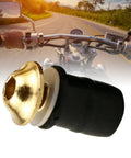 Lightweight CNC Aluminum Motorcycle Fairing Bolt Screw Kit M5 x 10mm for Fast Nimble Rides, 10 Pieces in Black and Gold Finish, Ultra Durable, Corrosion Resistant Mounting Hardware Set on motorcycle handlebar
