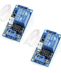 Two Pack 12V Single Bistable Self-Locking Relay Module Push To Start And Stop With Low Level Trigger for DIY projects