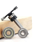 Slot Cutter Router Bit With Top Bearing Pro Grade One Quarter Inch Shank Two Bearings Three Quarters Inch And Five Eighths Inch
