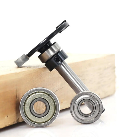 Slot Cutter Router Bit With Top Bearing Pro Grade One Quarter Inch Shank Two Bearings Three Quarters Inch And Five Eighths Inch