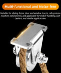 Image of Two Pack V Groove Wheel Pulley Blocks 1.26 Inch Stainless Steel Silent Pulley for sliding doors and rigging.
