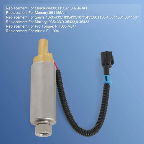 Beefed Up High Pressure Electric Fuel Pump Replacement For EFI MPI V6 V8 Marine Engines 305 350 454 502 4.3 5.0 5.7 7.4 8.2