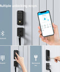 Multiple unlocking options for Smart WiFi Door Lock With Keyless Entry And Keypad Digital Electronic Door Lock Passcode Access